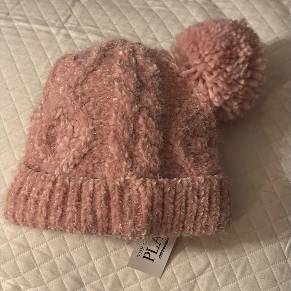 The Children's Place Pink Knit Pom-Pom Hat